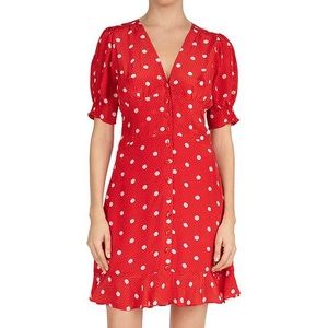 The Kooples Moonlight Dot Printed Puff Sleeve Dress size M